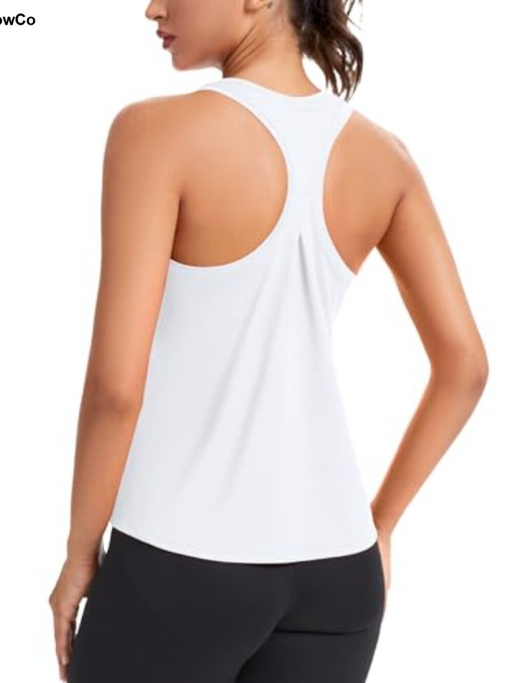 Women's Racerback Tank Top Loose Fit Side Slits Athletic Workout Shirt
